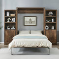 Brown Full Wood Murphy Wall Bed J7533