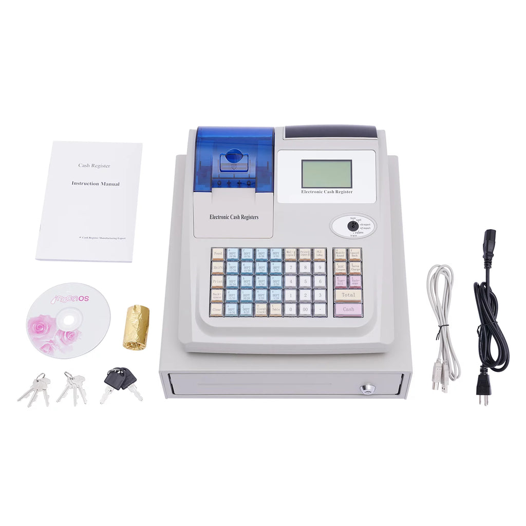 48 Keys Electronic Cash Register with Thermal Printer LED Display H76384