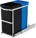 35 Liter Dual Compartment Under Counter Pull-Out Recycling Bin and Trash Can A3533