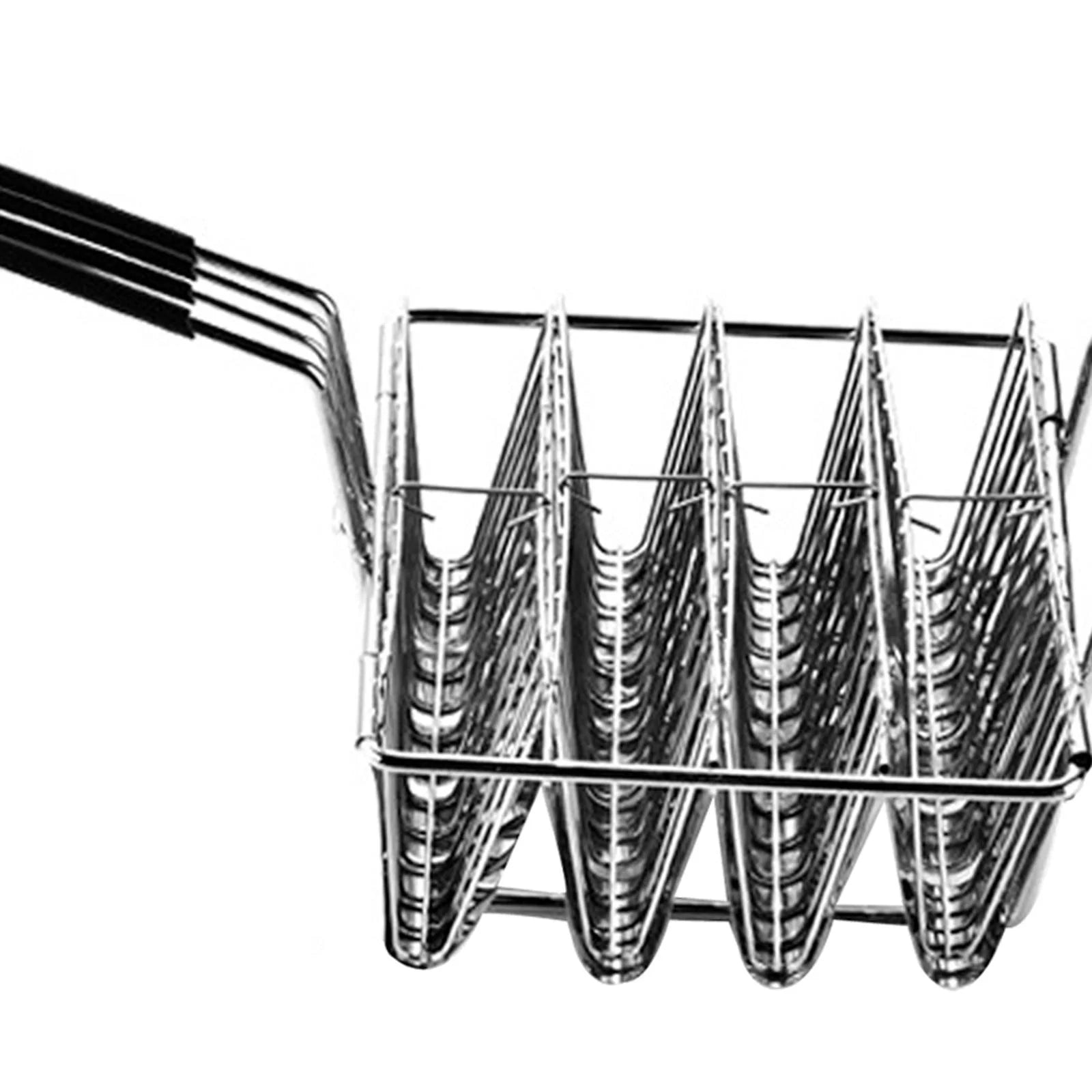 Stainless Steel Taco Fryer 4 Shells Deep Fryer Basket D784