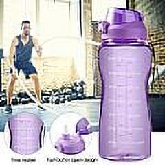2.2L 64oz Purple Water Bottle Jug with Straw J765