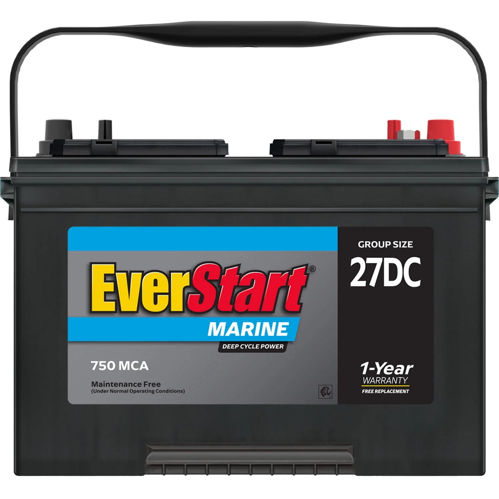 Lead Acid Marine & RV Deep Cycle Battery, Group Size 27DC 12 Volt, 740 MCA O122