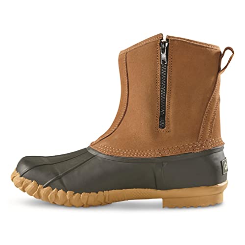 Men’s Side Zip Insulated Leather Duck Boots, 400 Gram L293915