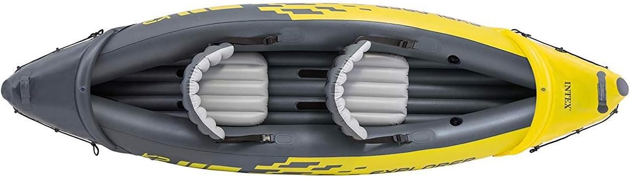 2-Person Inflatable Kayak with Aluminum Oars and Pump and 1-Person Inflatable Kayak with Oar, Hand Pump and Skeg B429