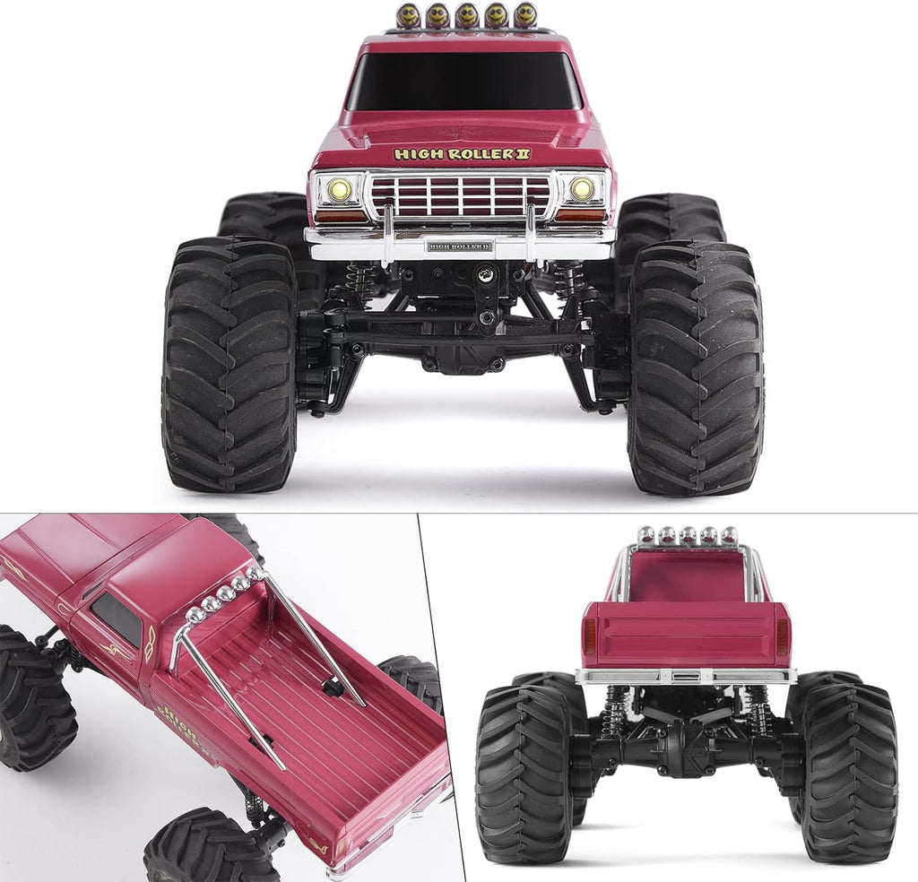Red 1/24 Monster RC Crawler Truck 8km/h 2 Speed Transmission 2.4Ghz Remote Control Car RTR with USB Charger Z41479