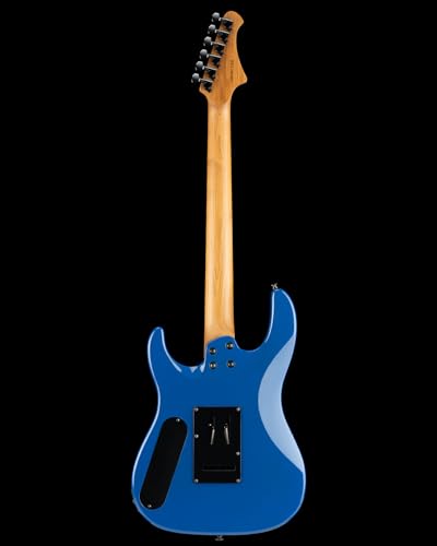 Solid Body Electric Guitar, Mahogany Body, Maple Neck, Rosewood Fretboard, 24 Frets (Blue) Y20775
