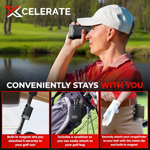 1000 Yards Rangefinder with Slope Mode, 6X Magnification, Magnetic Clip I633653