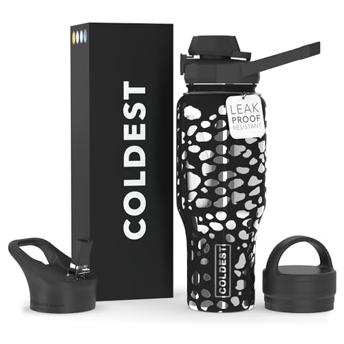 46 oz Vacuum Insulated Stainless Steel Water Bottle with Handle W350