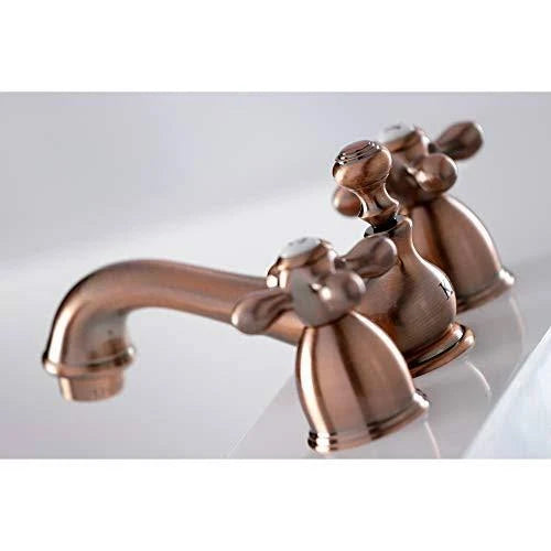 Antique Copper Mini-Widespread Bathroom Faucet P544101