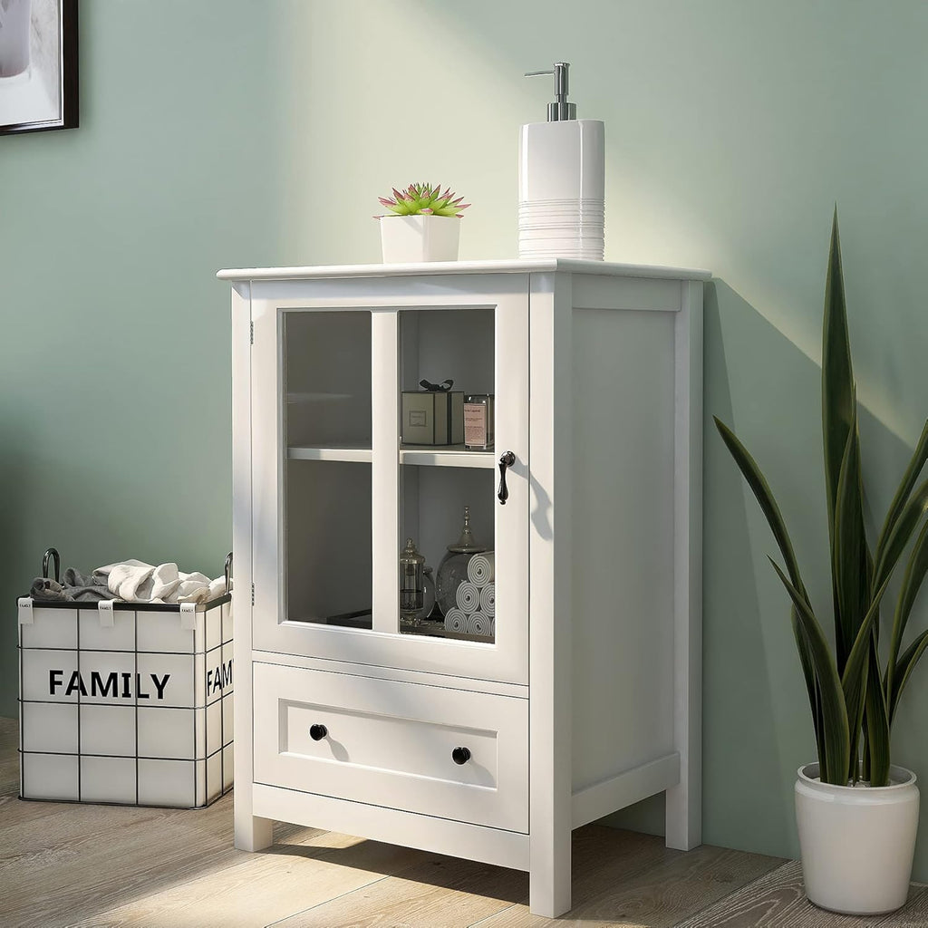 White Wooden Kitchen Storage Sideboard with Drawer F8812