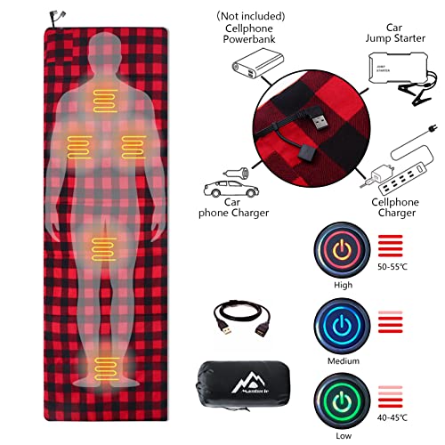 Heated Sleeping Bag pad with 5 Heating Zones L5202