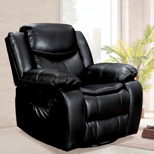 37" Width PU Leather Recliner Chair with Massage and Heating J379