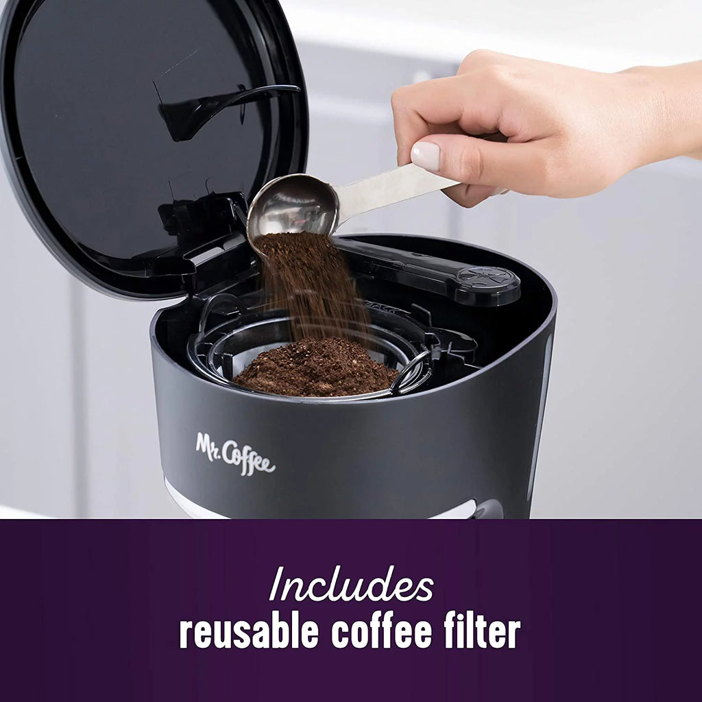 5 Cup Programmable 25 oz. Mini Coffee Maker, Black T450252