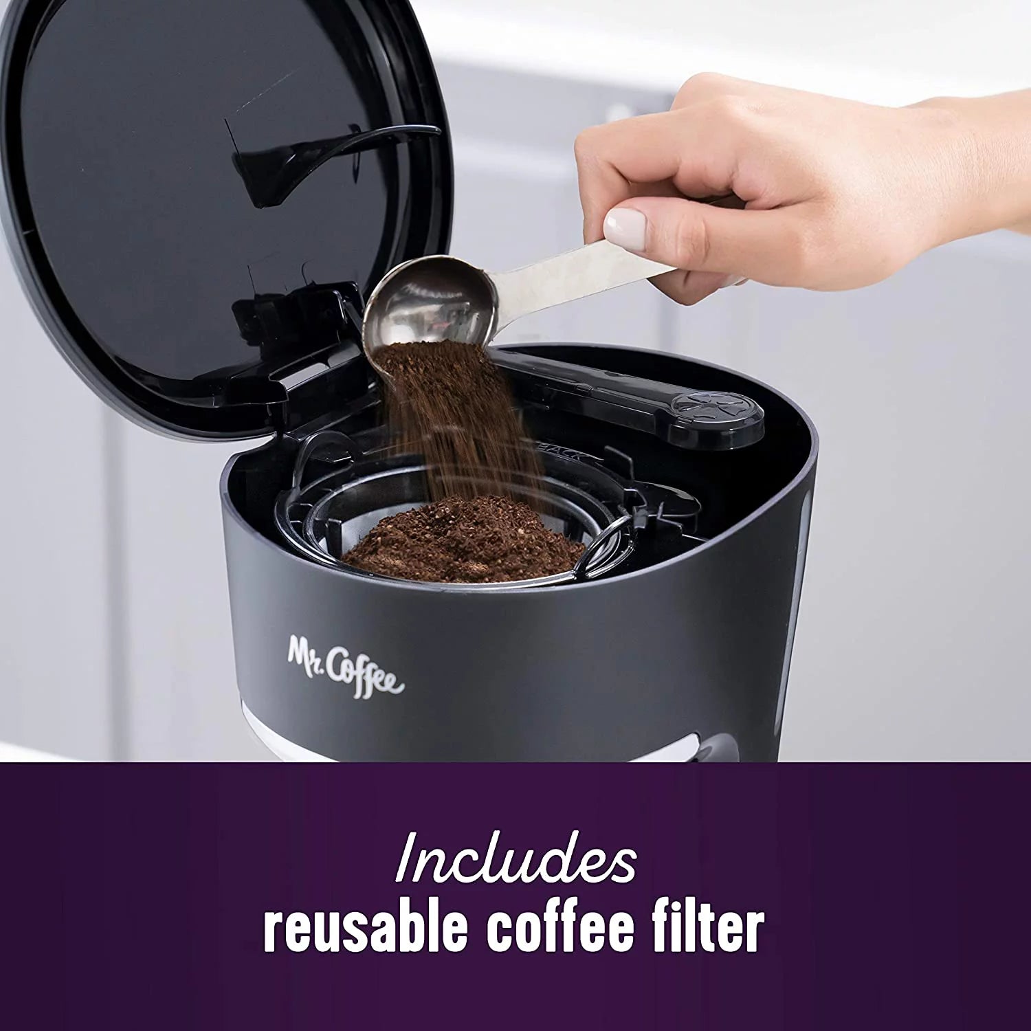 5 Cup Programmable 25 oz. Mini Coffee Maker, Black T450252