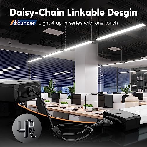 12 Pack 4 FT 5000K 4400 LM LED Shop Light with Reflector R92100