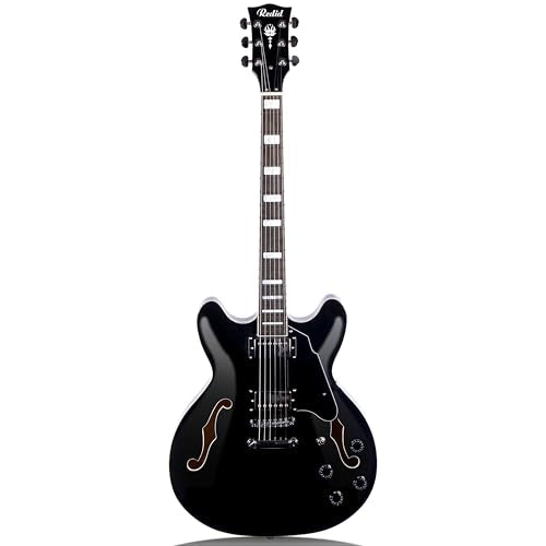 Brown Semi-Hollow Body Electric Guitar with F-Hole D49477