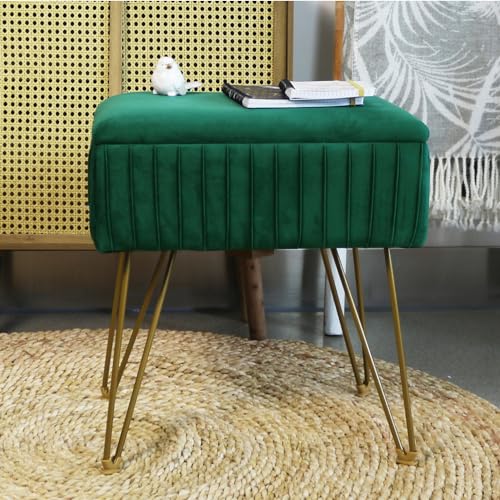 White Velvet Vanity Stool with Back V172