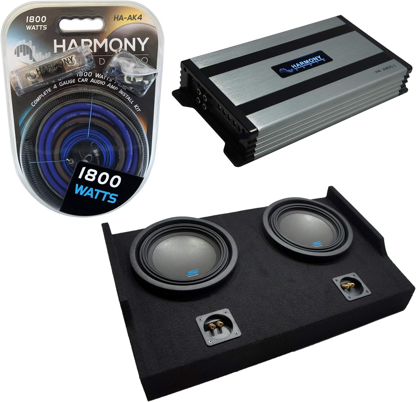 S-W10D2 Dual 10" Sub Box with Amp B8049