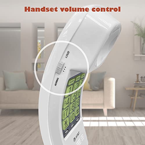 Corded Home Phone with Extra Big Buttons, Black J380041