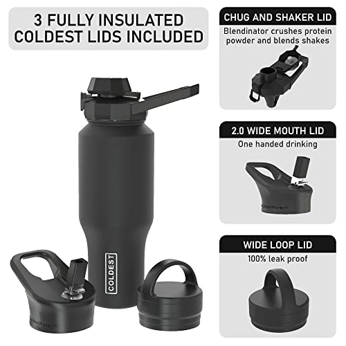 46 oz Vacuum Insulated Stainless Steel Water Bottle with Handle W350