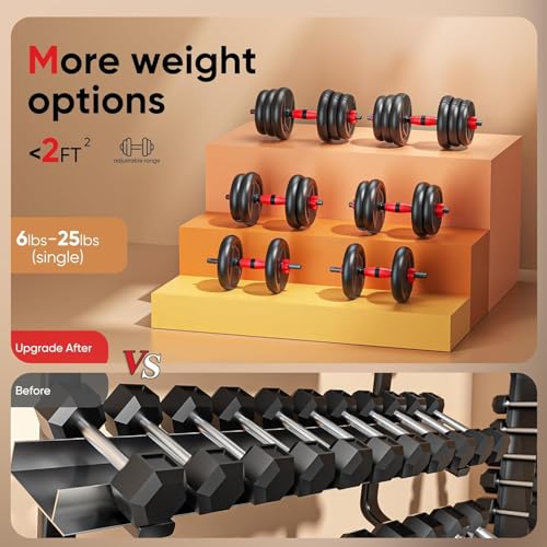 Adjustable Dumbbells Set, 4 in1, 10/20/35/45/70/90lbs Y531