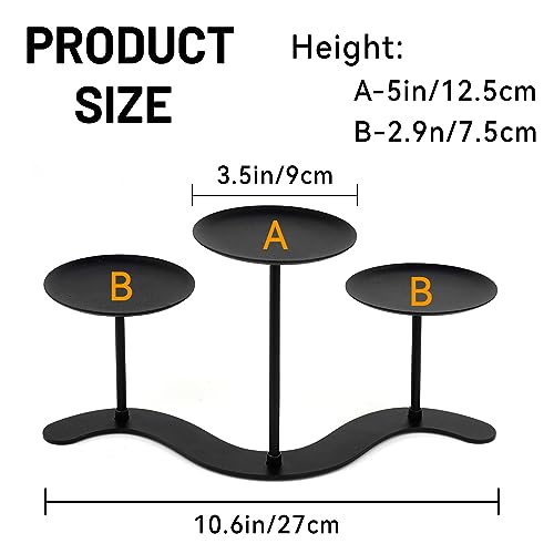 Black Iron Metal Candelabra Candle Holder D22228