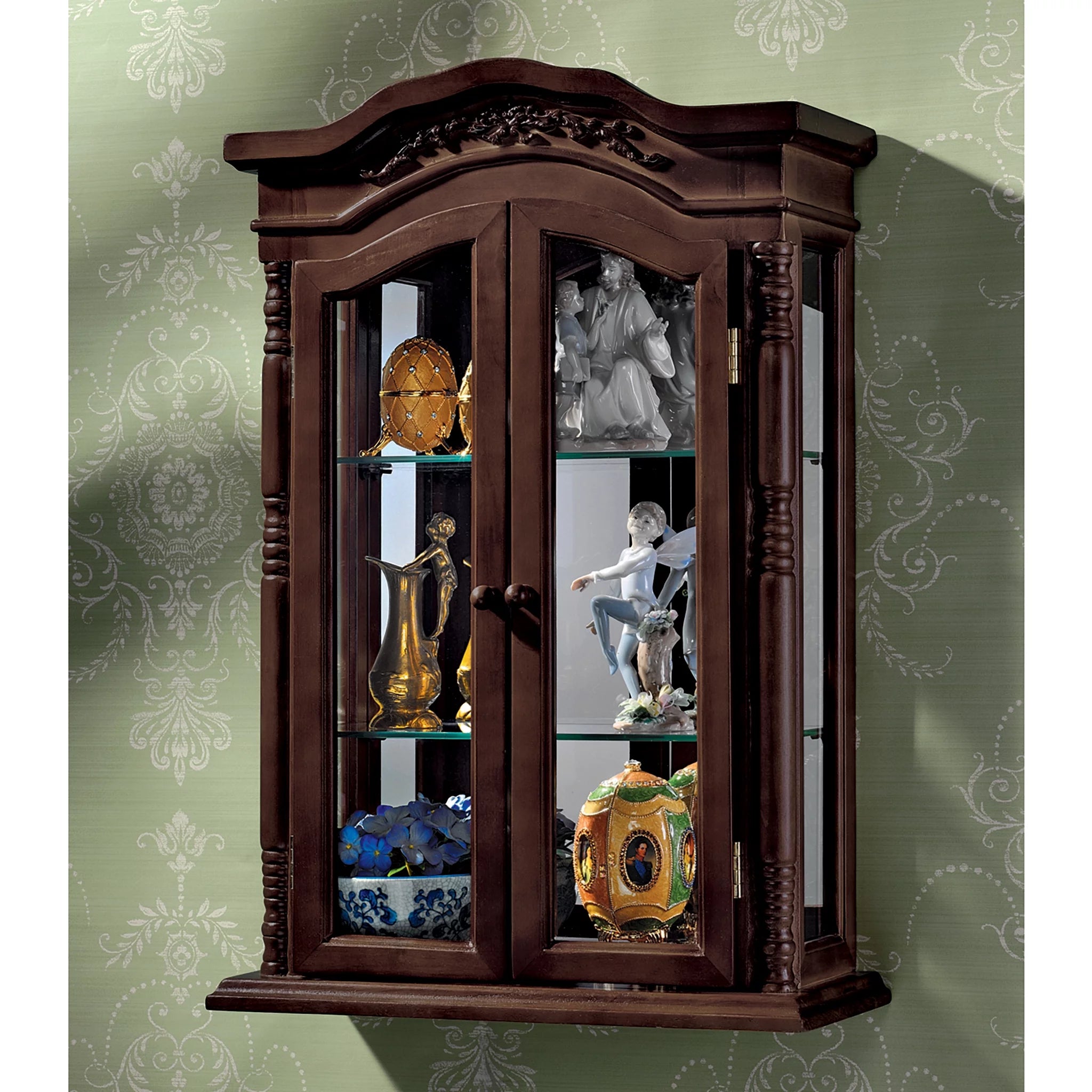 Hardwood Wall Curio Cabinet Z40640