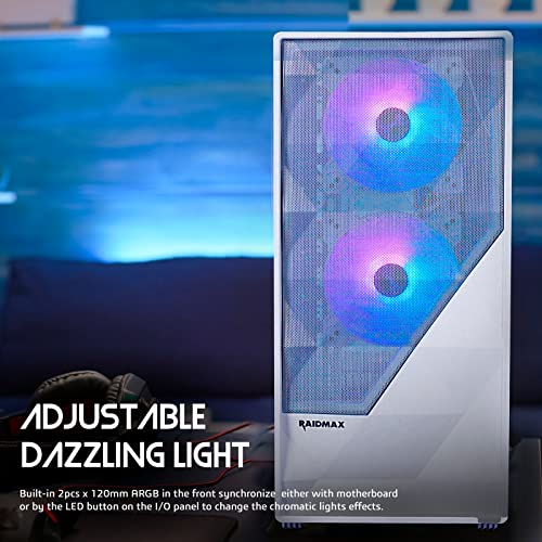 ATX Mid-Tower PC Computer Case with Tempered Glass Side Panel E255