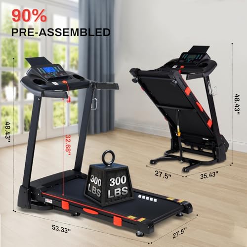 15% Auto Incline Treadmill, 10 MPH Speed, 3.0 HP, 18" Wider Belt E689462