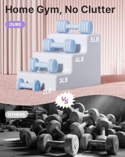 Adjustable Dumbbell Set of 2, 2-5 lbs Each I80216