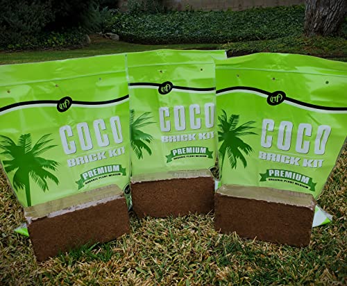 Coco Coir Bricks 5.5 Lbs Organic Compressed Coco Coir Soil Peat Blocks V191