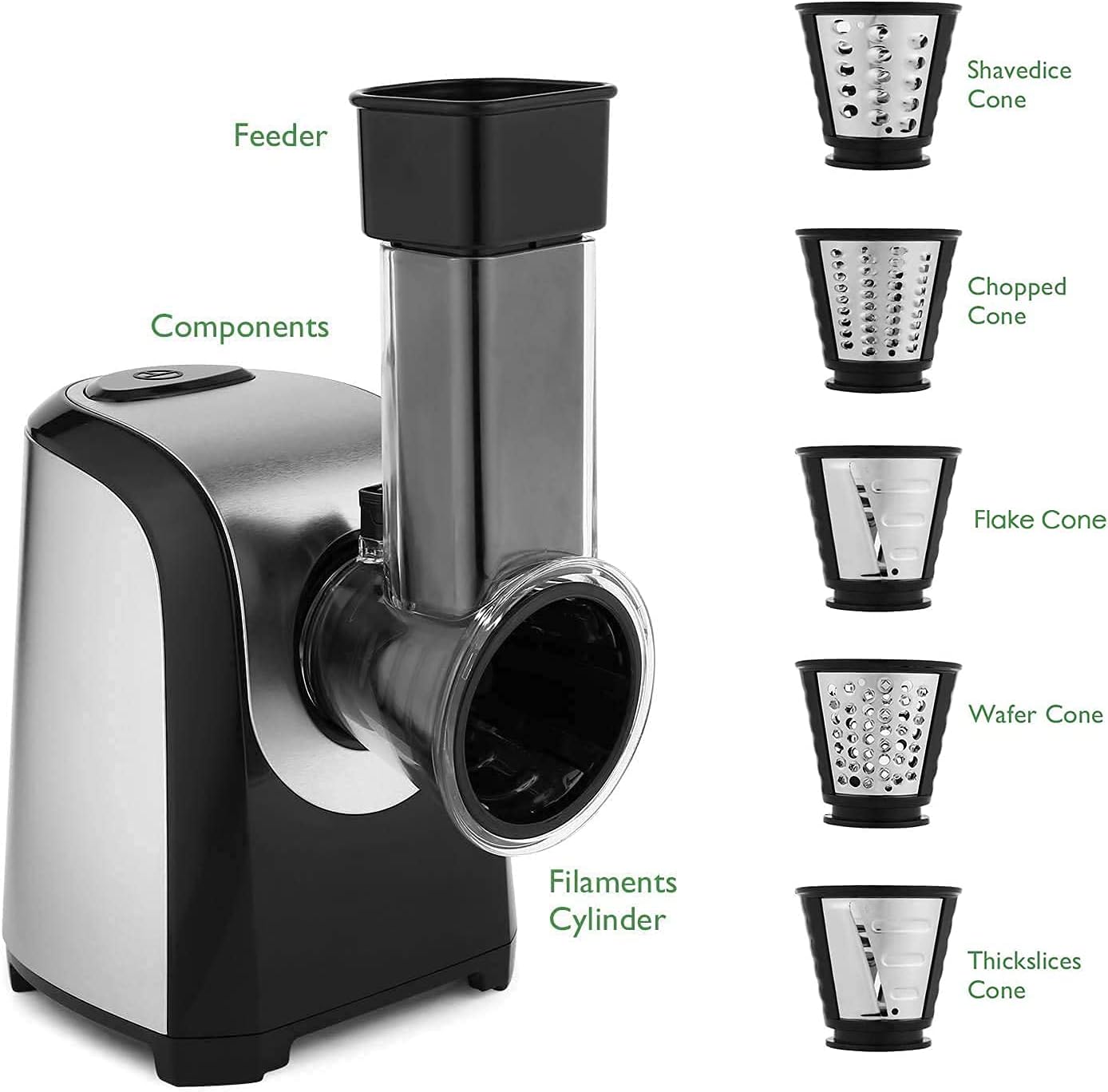150W Electric Cheese Grater with 5 Attachments U7953