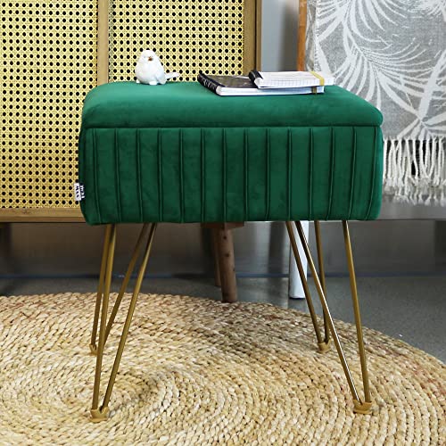 White Velvet Vanity Stool with Back V172