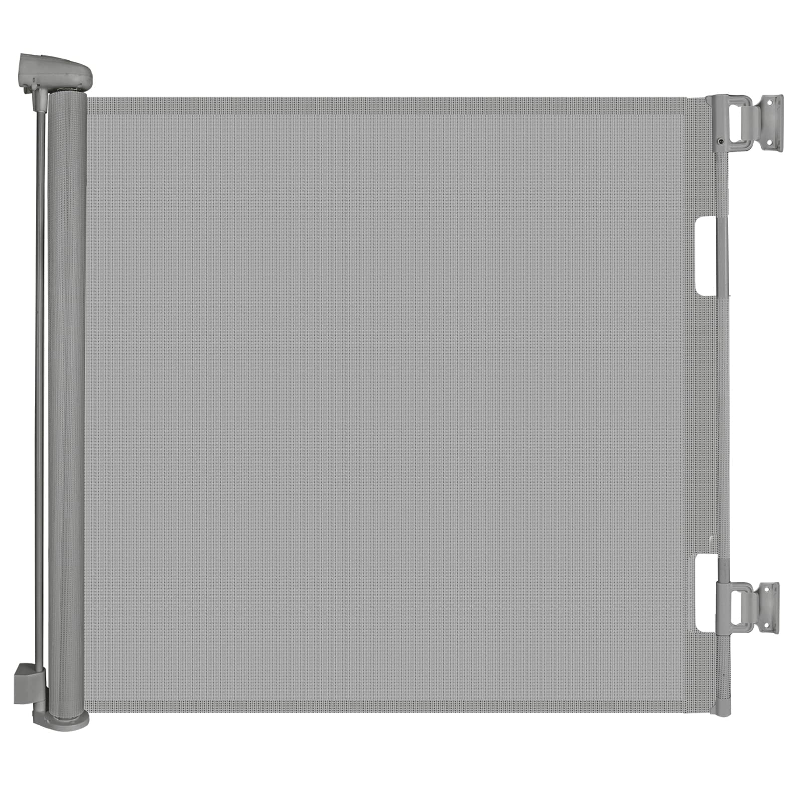 Grey Retractable Baby Gate, 33" Tall, 55" Wide I34874