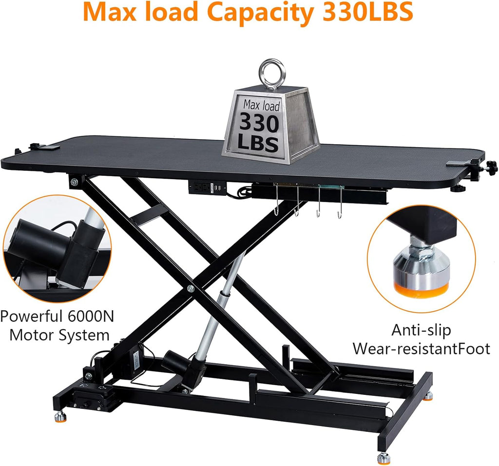60" Hydraulic Pet Grooming Table Heavy Duty Max Load 350Lbs U14184
