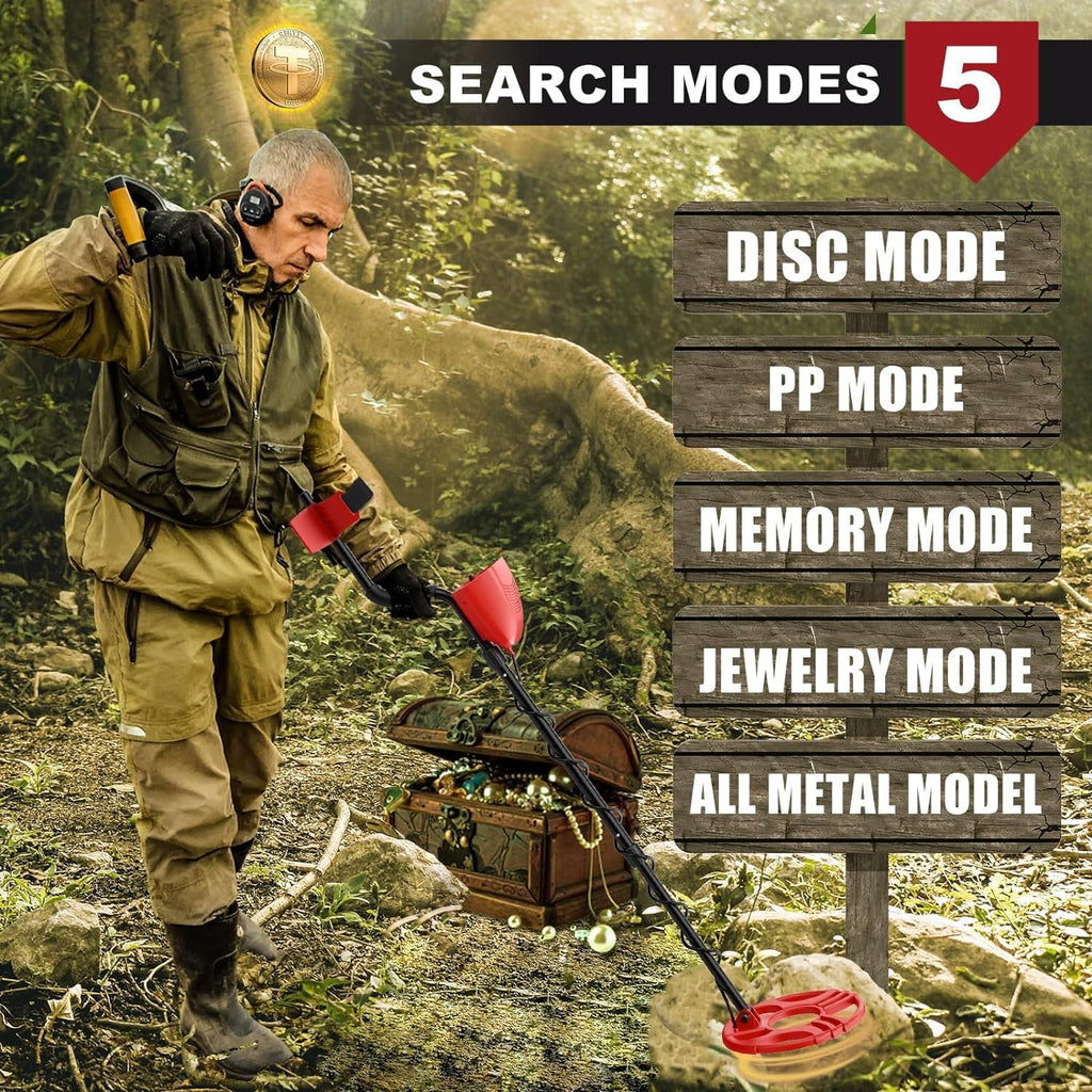 Waterproof Metal Detector with LCD Display and 12" Coil R4755
