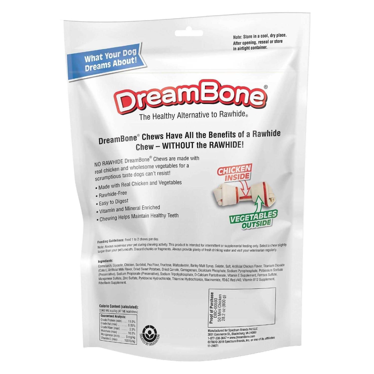 Mini Bones Dog Chews with Chicken and Vegetable J28103
