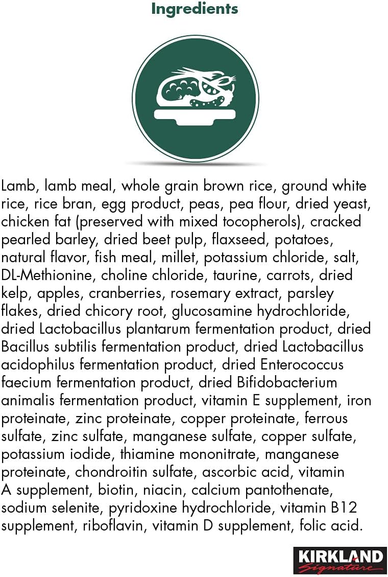40 lb. Lamb, Rice and Vegetable Dog Food K922286