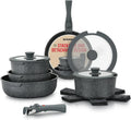 15-Piece Granite Non-Stick Cookware Set with Removable Handles V560