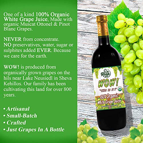 100% Organic Red Grape Juice, 25.4 Oz Glass Bottle (Pack of 2) P228699
