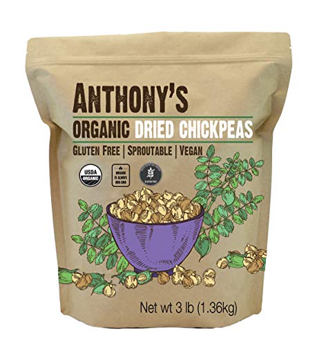 Organic Dried Chickpeas, 3 lb, Dry Garbanzo Beans Z4252