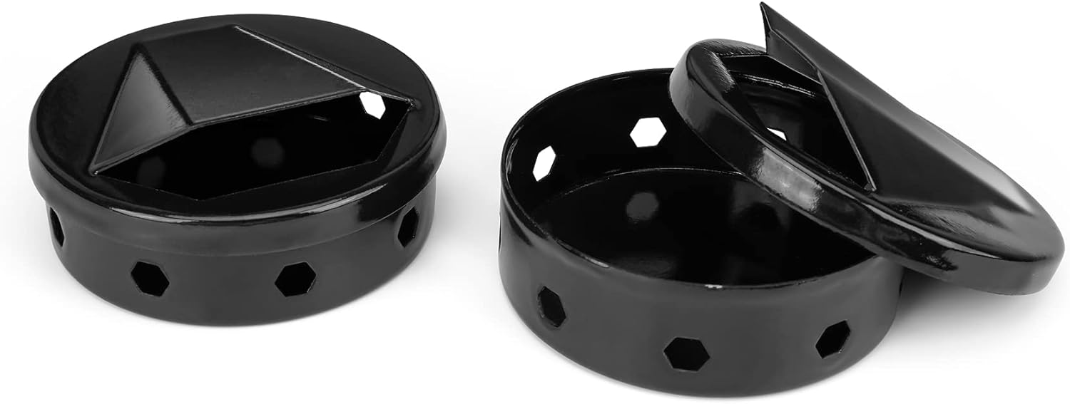 2 Pcs Black Smoker Box with Lid X95235