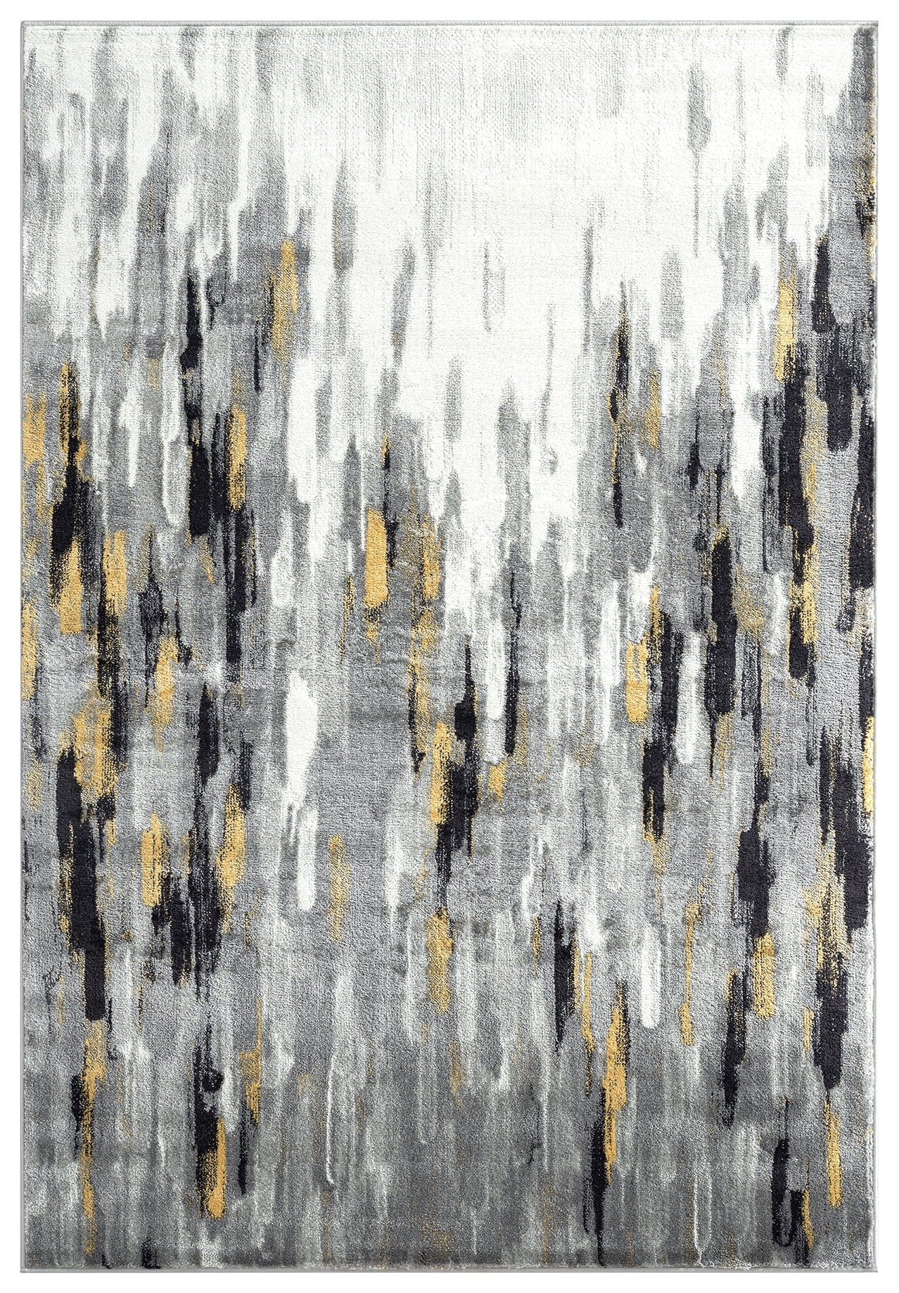 6 x 9 Grey Yellow Area Rug H519