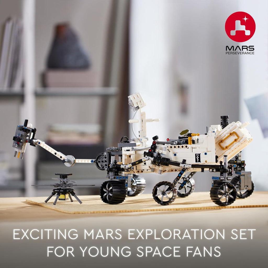 LEGO Technic Mars Rover Perseverance Building Kit with Replica Ingenuity Helicopter M29487