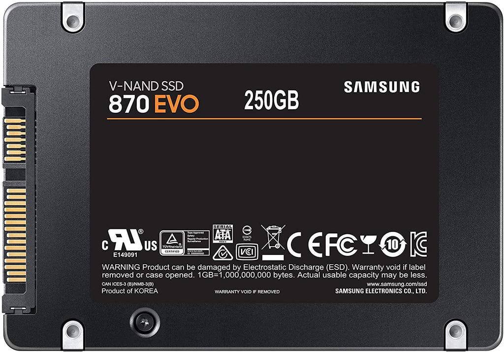 250GB 870 EVO Solid State Drive, SATA 2.5" Internal SSD T44470