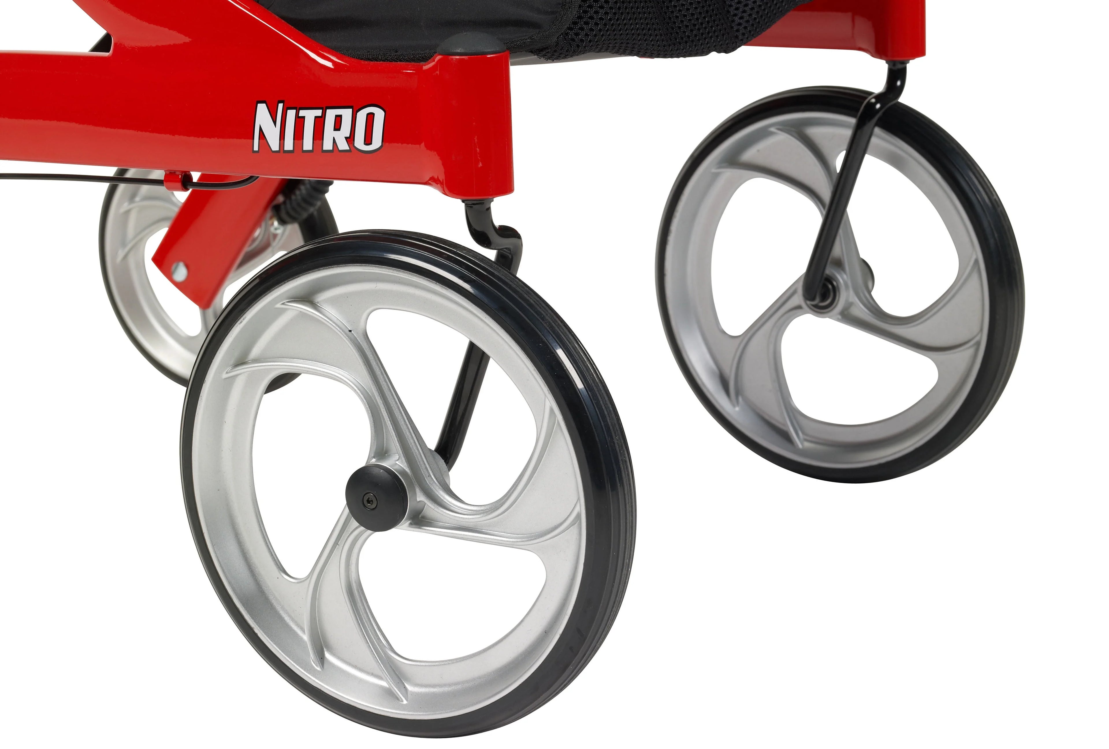 Red Rollator Rolling Walker F6740
