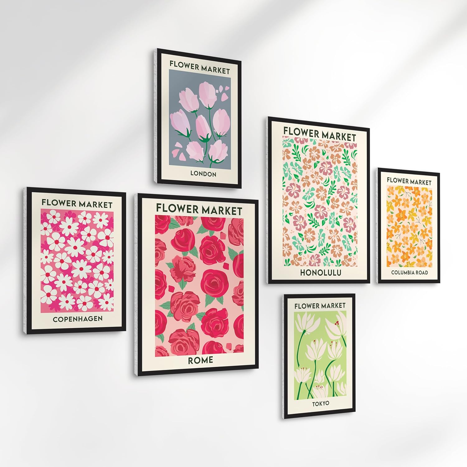6 Pack Wall Art Posters Prints L369