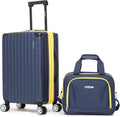 Navy Hardside Spinner Carry On Luggage Set K492