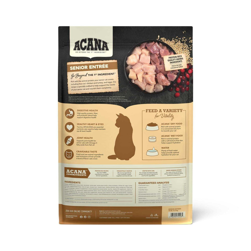 Senior Entree Chicken, Turkey Dry Cat Food B445