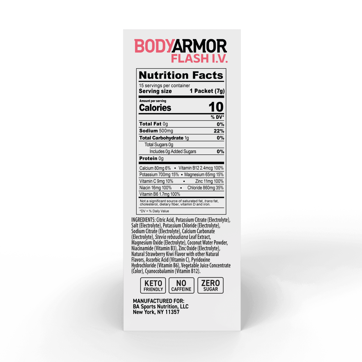 Strawberry Kiwi Electrolyte Powder Sticks, 15pk O3923